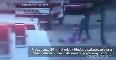 Umierała na ulicy - wstrząsający film z monitoringu