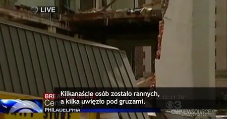 W Filadelfii zawalił się budynek, są ranni