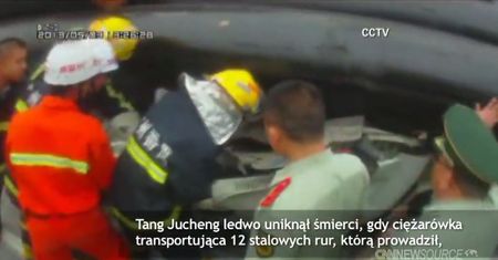 Kierowca cudem uniknął śmierci