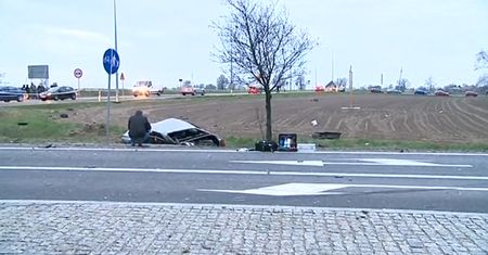 Wypadek samochodowy pod Toruniem