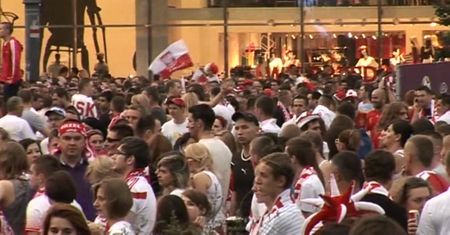 Kibice na meczu Polska - Czechy