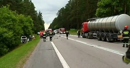 Podlaskie: Zderzenie trzech samochodów