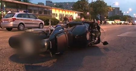 Wypadek motocyklowy w Warszawie