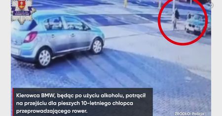Kierowca potrącił 10-latka na przejściu i uciekł. Jest film