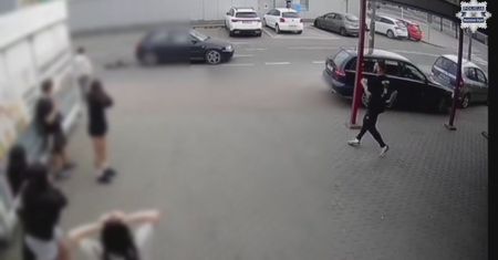 Spowodował wypadek i uciekł. Wszystko się nagrało