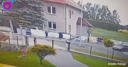 Nagranie z Osieku. 86-latek wjechał w 10-latka