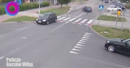 Wjechał pijany w tył auta i uciekł. Nagranie z Gorzowa