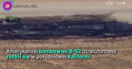 Katastrofa amerykańskiego bombowca B-52. Jest nagranie z miejsca tragedii