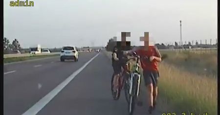 Dzieci na ekspresówce. 8- i 9-latek jechali rowerami pod prąd