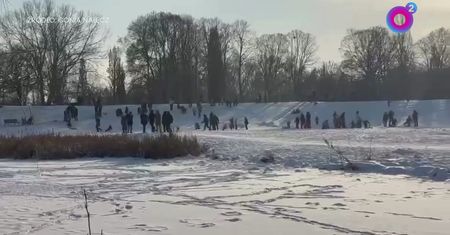 Poszła z dziećmi na sanki. Nagle zobaczyła coś niepokojącego