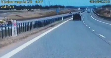 Ponad 200 km/h na S61. Policja pokazała nagranie