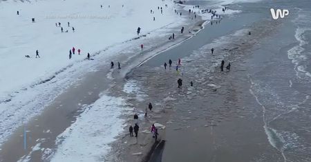 Głośno o plaży w Mikoszewie. Cud natury przyciąga tam tłumy