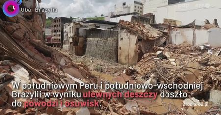 Krajobraz po ulewach w Brazylii i Peru. Przejmujące sceny