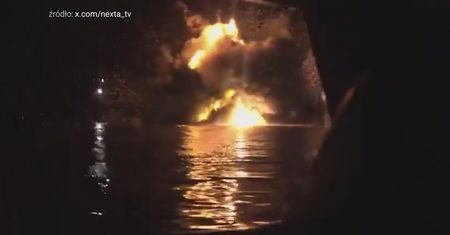 Nagrali moment. Tankowiec wyleciał w powietrze