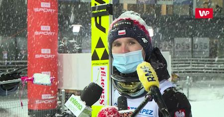 PŚ w Zakopanem. Stękała zachwycony po pierwszym podium w karierze. Radosny okrzyk w kierunku dziennikarzy!