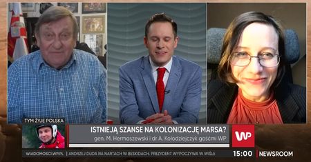 Mars 2020. Lądowanie łazika Perseverance. Fragment programu Newsroom