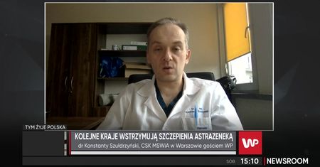 Dr Konstanty Szułdrzyński o niepożądanych odczynach poszczepiennych po szczepionce AstraZeneca