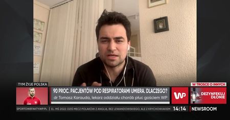 Dr Karauda: 90 proc. pacjentów pod respiratorem umiera