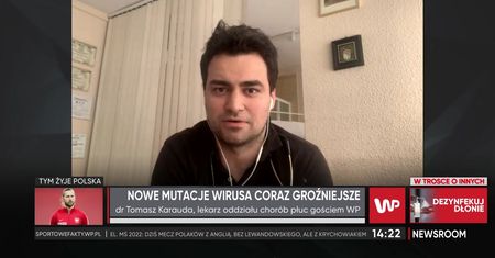 Dr Karauda o większej zakaźności brytyjskiego wariantu koronawirusa