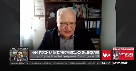 Noszenie maseczek na powietrzu bez sensu? Prof. Simon odpowiada