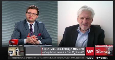 Prof. Simon w reklamie maseczek. Komentuje prof. Andrzej Horban