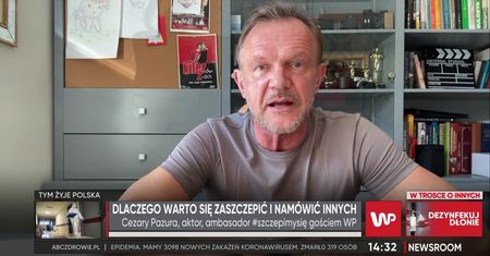 Cezary Pazura o szczepionkach: "Nie zwracałem uwagi na to, którym preparatem będę szczepiony"