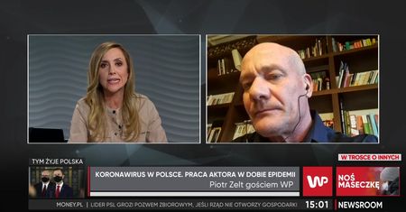#Newsroom. Piotr Zelt zmienił zawód na czas zamknięcia teatrów
