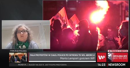 Strajk Kobiet. Marta Lempart: Czujemy się odpowiedzialne za przekonywanie do pokojowych protestów