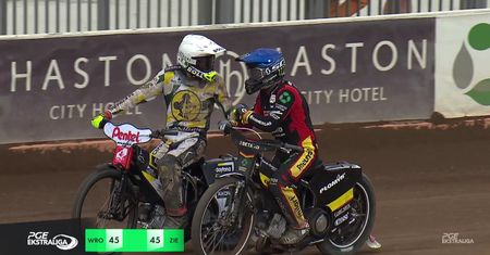 Żużel. Vaculik obronił remis w 15. biegu. Zobacz skrót meczu Betard Sparta Wrocław - RM Solar Falubaz Zielona Góra