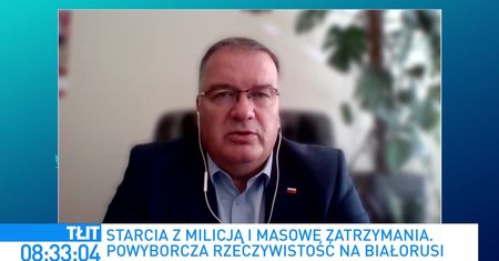 Wybory na Białorusi. Andrzej Dera: sytuacja przypomina polski Sierpień '80
