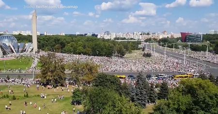 Białoruś. Marsz wolności w Mińsku