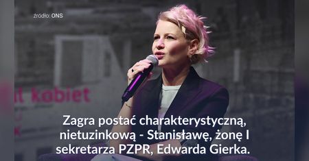 Małgorzata Kożuchowska zagra w filmie. Wcieli się w rolę żony Edwarda Gierka