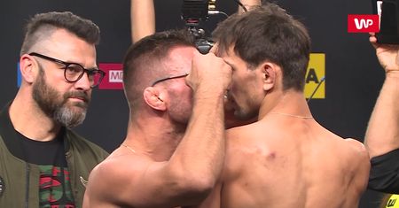 MMA. KSW 54. Ważenie przed galą. Mateusz Gamrot i Marian Ziółkowski twarzą w twarz