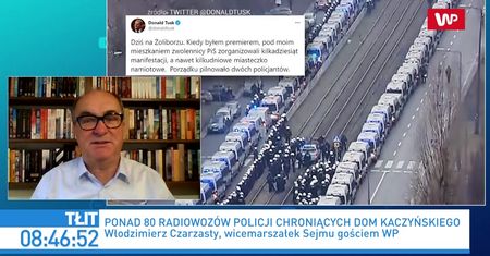 Strajk kobiet. Kordony policji pod domem Jarosława Kaczyńskiego. Włodzimierz Czarzasty komentuje