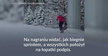 #dziejesiewsporcie: Justyna Kowalczyk i droga na obiad. Nagranie jest hitem sieci