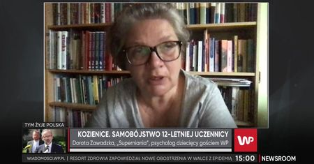 Dorota Zawadzka komentuje napis na budynku MEN