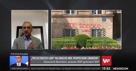 Sławomir Broniarz o napisach na gmachu MEN: "Dramat pozostanie"
