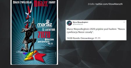 Marsz Niepodległości. Witold Tumanowicz wyjaśnia, skąd pomysł na plakat