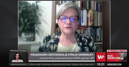Koronawirus w Polsce. Pielęgniarki grożą strajkiem. Krystyna Ptak odpowiada Marcinowi Horale