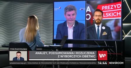 Wybory prezydenckie. Jan Grabiec i Radosław Fogiel o wojnie na spoty wyborcze