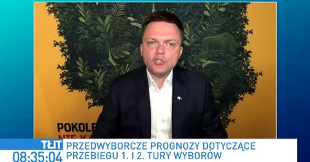 Wybory 2020. Wewnętrze badania sztabu Szymona Hołowni. "Duda spadł do 33 procent"