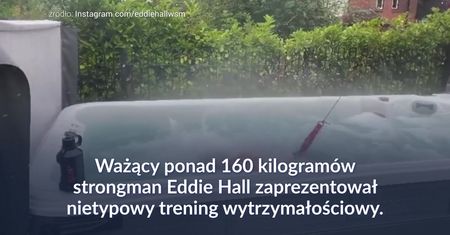#dziejesiewsporcie: nietypowy trening strongmana. Pływał pod prąd w domowym basenie
