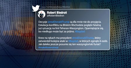 Mocny wpis Roberta Biedronia o Donaldzie Trumpie. Europoseł PiS komentuje