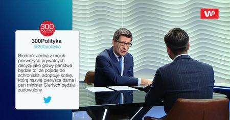 Robert Biedroń adoptuje Pierwszą Damę. Krzysztof Śmiszek komentuje