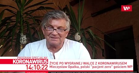 Mieczysław Opałka, polski "pacjent zero" gościem WP