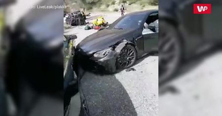 Śmiertelny wypadek motocyklisty. Wszystko nagrała kamera na kasku