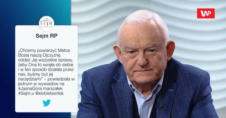 Leszek Miller o przemówieniu Elżbiety Witek na Jasnej Górze. "To nie powinno mieć miejsca"