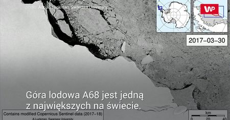 Niebezpieczna góra lodowa. Zagraża statkom