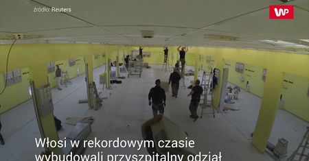 Szpital buduje oddział w 8 dni. Nadzwyczajna sytuacja we Włoszech