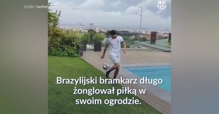 #dziejesiewsporcie: wodna interwencja piłkarza FC Barcelona